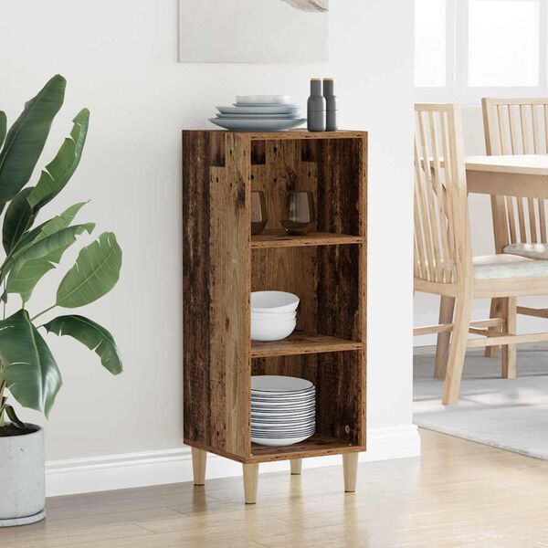 vidaXL Serviesskap Gammelt tre 34,5 x 32,5 x 90 cm Konstruert tre