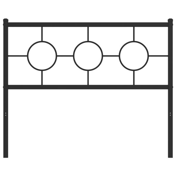 vidaXL Utskiftbar sengegavl i metall svart 107 cm