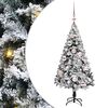 vidaXL Kunstig juletre med 150 LED Hvit 120 cm PVC og St&aring;l og Plast