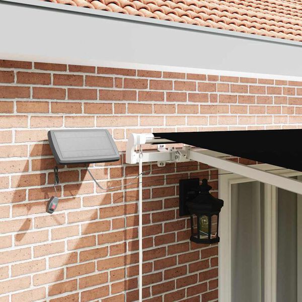 vidaXL Innvendbar Markise Svart 500 &times; 350 cm Stoff og st&aring;l