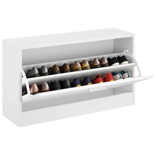 VidaXL Skooppbevaringsbenk Hvit 80x24x45 cm