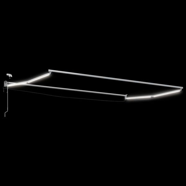 vidaXL Elektrisk uttrekkbar markiseramme Hvit 4 &times; 3 m Aluminium