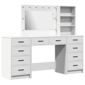 vidaXL Sminkebord 3 stk. Hvit 78,5 x 41 x 135 cm Konstruert tre