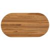 vidaXL Bordplate 90 x 45 x 3,5 cm Oval Massivt Teaktre Naturlig