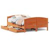 vidaXL Sengeramme uten madrass brun 150x200 cm heltre furu