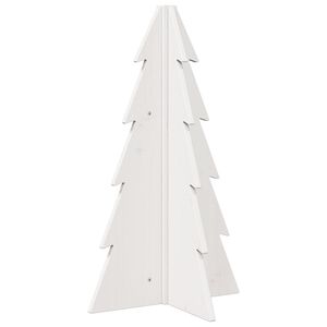 vidaXL Juletre av tre til pynt hvit 69,5 cm heltre furu