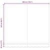 vidaXL Innvendbar Markise Flerfarget 300 x 250 cm Stoff og Metall