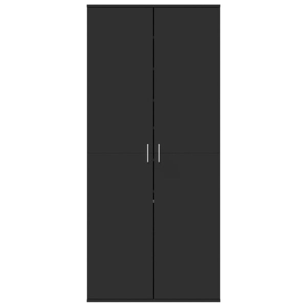 vidaXL Skoskap svart 80x39x178 cm sponplate