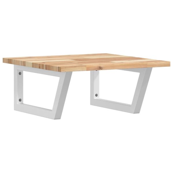 vidaXL Servanthylle veggmontert st&aring;l og heltre akasie