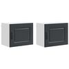 vidaXL Oppvaskmaskin-panel Kalmar 2 pcs Svart Konstruert tre