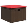 vidaXL Hagekrakk med pute brun 55x55x37 cm polyrotting
