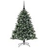 vidaXL Kunstig juletre med 150 LED gr&oslash;nn 120 cm PVC og plast og st&aring;l