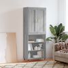 vidaXL Highboard gr&aring; sonoma 69,5x34x180 cm konstruert tre