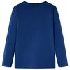 T-skjorte for barn med lange ermer jeans marinebl&aring; 116