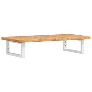 vidaXL Servanthylle veggmontert st&aring;l og heltre eik