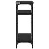 vidaXL Sidetabell med hylle Svart Eik 40 x 30 x 75 cm Konstruert tre
