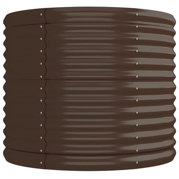 vidaXL Høybed galvanisert stål 224x80x68 cm brun