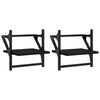 vidaXL Vegghyller med stenger 2 stk svart 30x25x30 cm