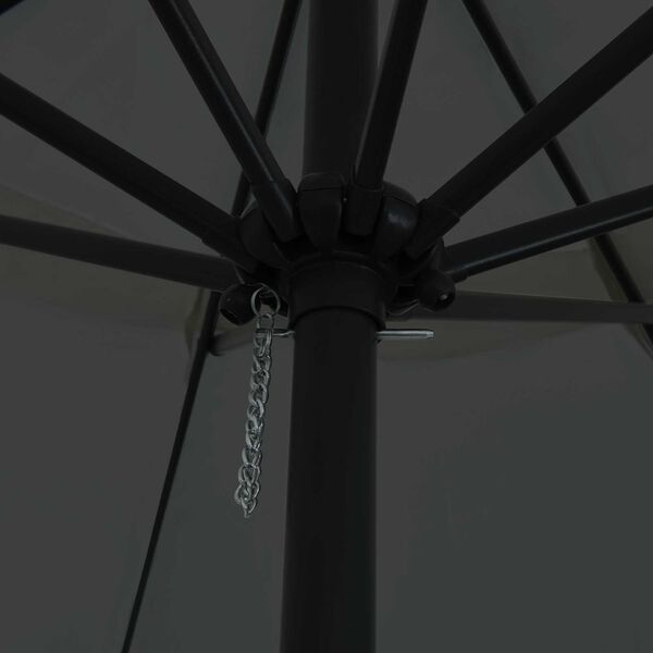 vidaXL Hageparasol Antrasitt 395 x 395 x 245 cm Polyester og st&aring;l