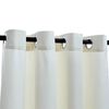 vidaXL Lystette gardiner med ringer 2 stk fl&oslash;yel kremhvit 140x245 cm