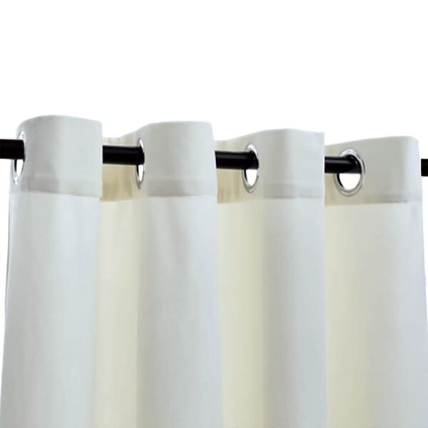 vidaXL Lystette gardiner med ringer 2 stk fl&oslash;yel kremhvit 140x245 cm