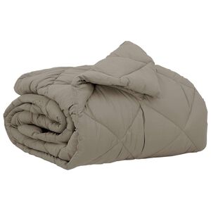 vidaXL Full &aring;r dyne Lysegr&aring; 135 x 200 cm Mikrofiber