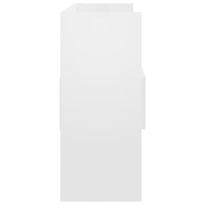 vidaXL Skjenk høyglans hvit 105x30x70 cm sponplate