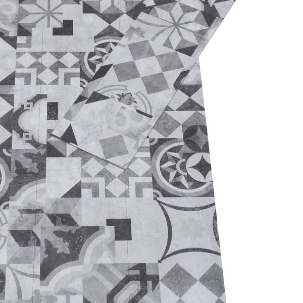 vidaXL PVC-gulvplanker 5,02 m² 2 mm selvklebende grått mønster