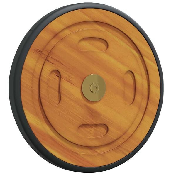 vidaXL Romhjul med hjul 2 pcs Brun 20.5 x 20.5 x 2 cm Solid akasietre