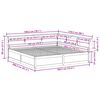 vidaXL Seng med bokhylle uten madrass voksbrun 180x200 cm heltre furu