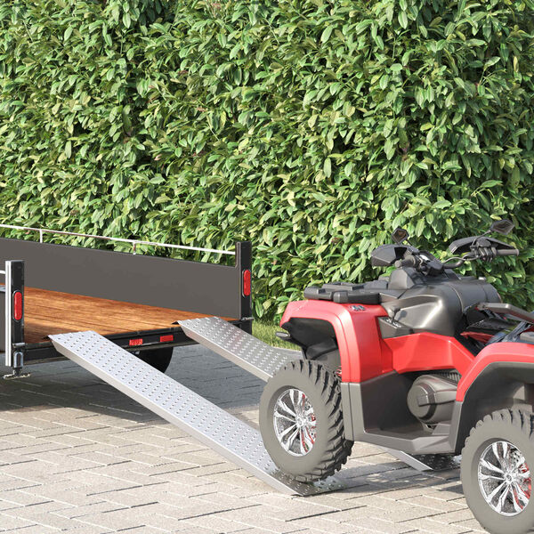 vidaXL Laste Rampe s&oslash;lv 159 x 23 x 5 cm Galvanisert St&aring;l