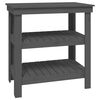 vidaXL Arbeidsbenk gr&aring; 78,5x50x80 cm heltre furu