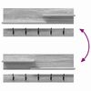 vidaXL Vegghengt kleshenger Gr&aring; Sonoma 90 x 15 x 36 cm Konstruert tre