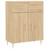 vidaXL Highboard sonoma eik 69,5x34x180 cm konstruert tre
