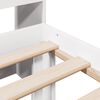 vidaXL Seng med bokhylle uten madrass hvit 90x190 cm heltre furu