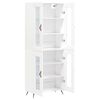 vidaXL Highboard hvit 69,5x34x180 cm konstruert tre