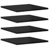 vidaXL Hylleplater 8 stk h&oslash;yglans svart 40x40x1,5 cm konstruert tre