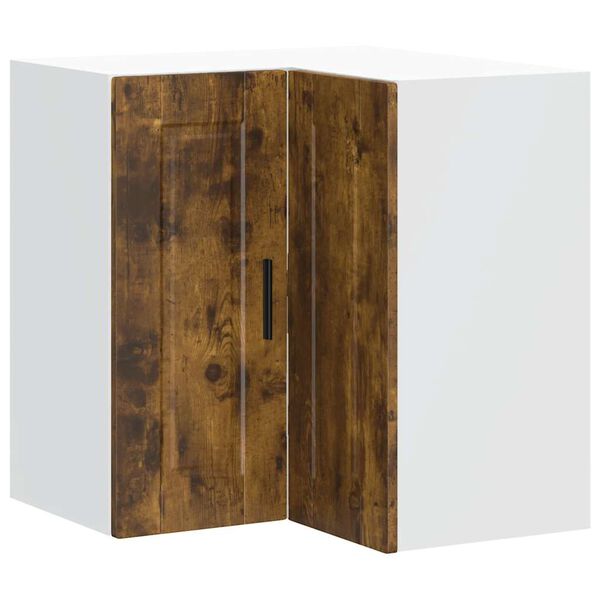 vidaXL Kjøkken vegg hjørneskap Porto røkt eik konstruert tre