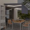 vidaXL Automatisk markise rullegardin LED vindsensor 4,5x3 m bl&aring; hvit