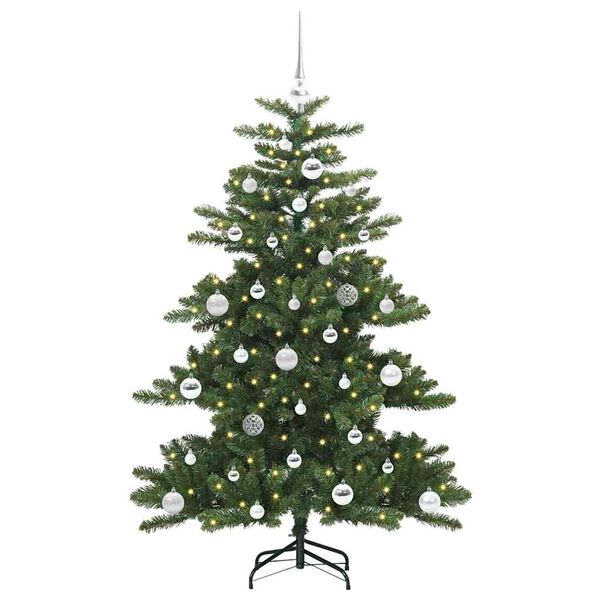 vidaXL Kunstig sammensatt juletre med 150 LED med stativ 150 cm PVC