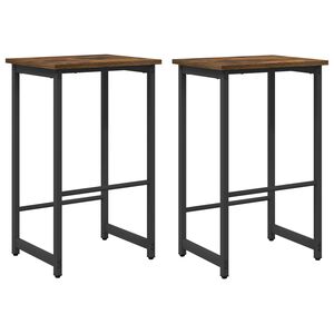 vidaXL Barstol 2 stk. R&oslash;kt Eik 40 x 32 x 64 cm Konstruert tre
