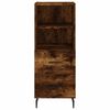 vidaXL Highboard r&oslash;kt eik 34,5x34x180 cm konstruert tre