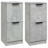 vidaXL Skjenker 2 stk betonggr&aring; 30x30x70 cm konstruert tre