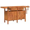 vidaXL Arbeidsbenk skuffer og skrustikker 162x62x83 cm heltre akasie