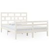vidaXL Sengeramme hvit heltre 150x200 cm King Size