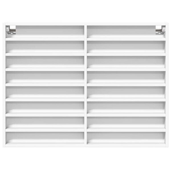 vidaXL Vitrineskap hvit 100x8,5x75 cm konstruert tre