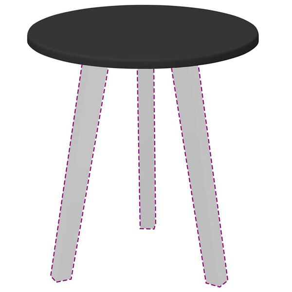 vidaXL Bordplate Svart 40 x 40 x 1,5 cm Konstruert tre
