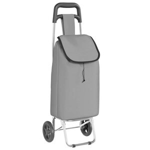 vidaXL Handlevogn Gr&aring; 35 x 28 x 92 cm Oxford-stoff