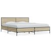 vidaXL Sengeramme sonoma eik 200x200 cm konstruert tre og metall
