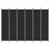 vidaXL Romdeler 6 paneler svart 300x220 cm stoff